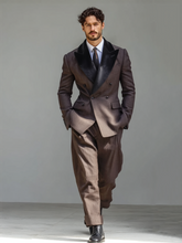 Men's fashionable plush collar suit set